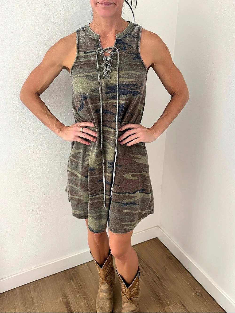 Z Supply All Tied Up Camo Dress